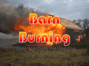 Barn Burning PPT