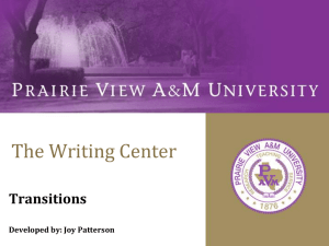 The Writing Center - Prairie View A&M University