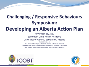 Challenging / Responsive Behaviours Symposium