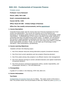 Syllabus Information - Cal Poly College of Business