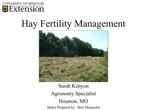 Hay fertility management