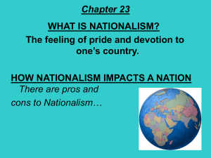 Chapter 23 WHAT IS NATIONALISM?