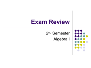 Exam Review - The Westminster Schools