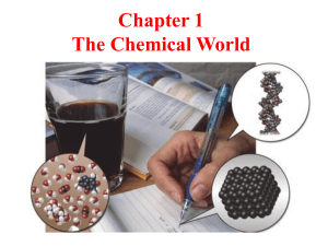 Chapter 1 The Chemical World