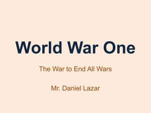 Lazar's WWI Lecture - Daniel Aaron Lazar