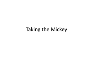 Taking the mickey