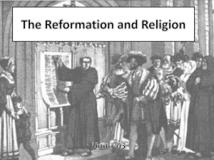 The Reformation, Part I