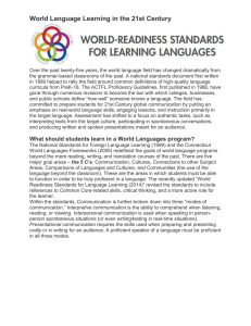 World Language Learning in the 21st Century