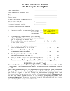 Salary Plan Reporting Form