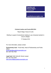 Criminal Justice and Courts Bill 2014: Report Stage, House of Lords