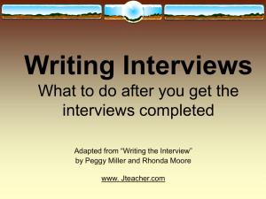 Writing Interviews