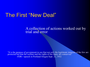 The First “New Deal”