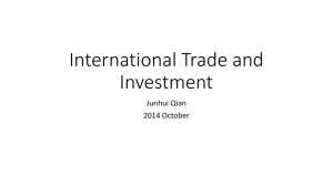 International Trade and Foreign Investment