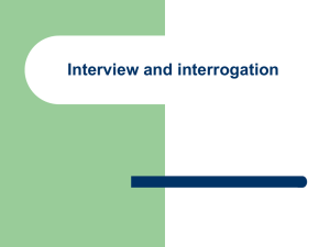Interviews and interrogation WEB