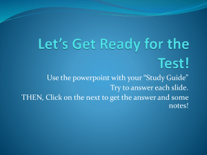 PPT to use with Study Guide