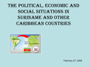 the political, economic and social situations in suriname and other