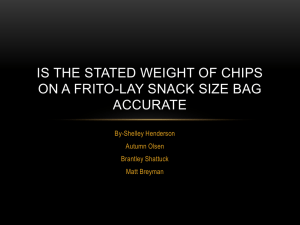 Is the stated weight of chips on a Frito-Lay snack