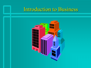INTRODUCTION TO BUSINESS