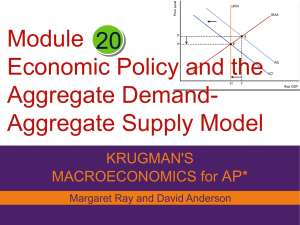 Module Economic Policy and the Aggregate Demand