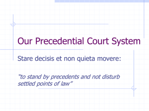 Our Precedential Court System