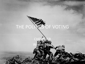 THE POLITICS OF VOTING