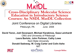 Cross-disciplinary molecular science education in