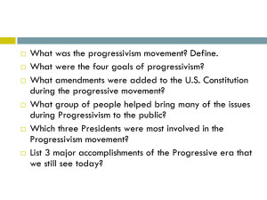 Progressivism Movement