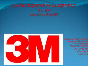 KNOWLEGMENT MANAGEMENT AT 3M case study 9 pg 367