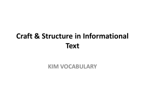 KIM Vocabulary with Key Words