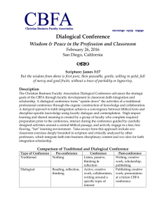 Dialogical Conference Wisdom & Peace in the Profession