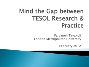 TESOL teachers' views on research and practice