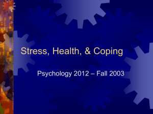 Stress, Health, & Coping