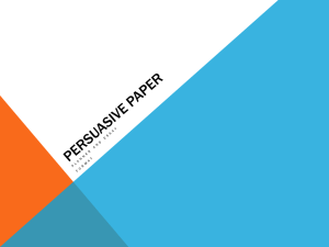 Persuasive Paper - Liberty Union
