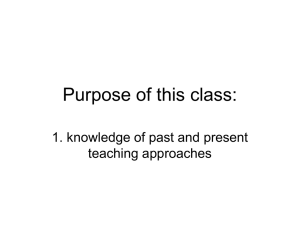 Purpose of this class:
