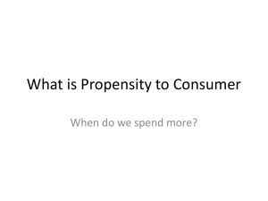 What is Propensity to Consumer