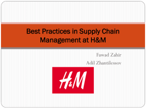How to characterize H&M Supply Chain Management