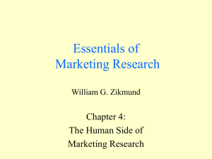 Chapter 4 - Essentials of Marketing Research