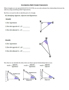 Investigation: Right Triangle Trigonometry When triangles are not