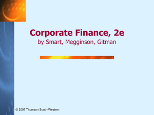 The Scope Of Corporate Finance
