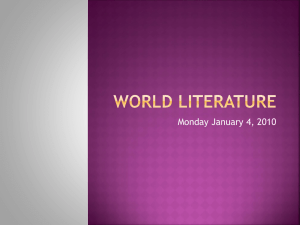 World Literature - inetTeacher.com