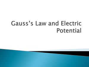 Gauss's Law and Electric Potential