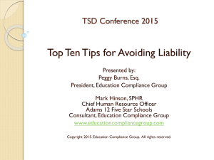 Top 10 Tips for Limiting Liability