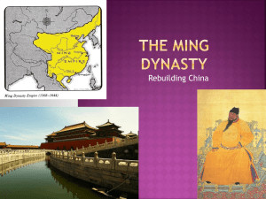 The Ming Dynasty - White Plains Public Schools