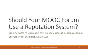 Should your MOOC for..