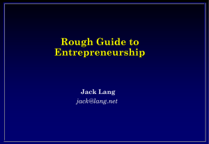 Rough Guide to Being an Entrepreneur