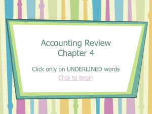 Accounting Review Chapter 4