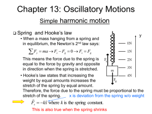 Chapter 13: Periodic Motion