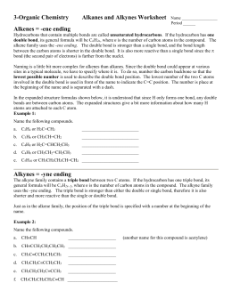 Worksheets Alkanes Alkenes Alkynes Worksheet alkanes alkenes alkynes worksheet sharebrowse organic nomenclature alkynes