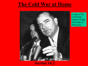 The Cold War at Home Section 16.2