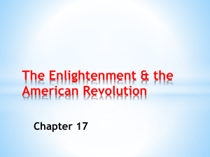The Enlightenment & the American Revolution